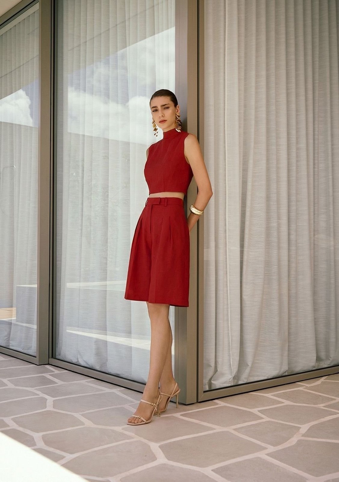 Top Gola Alta Carmine - Vermelho