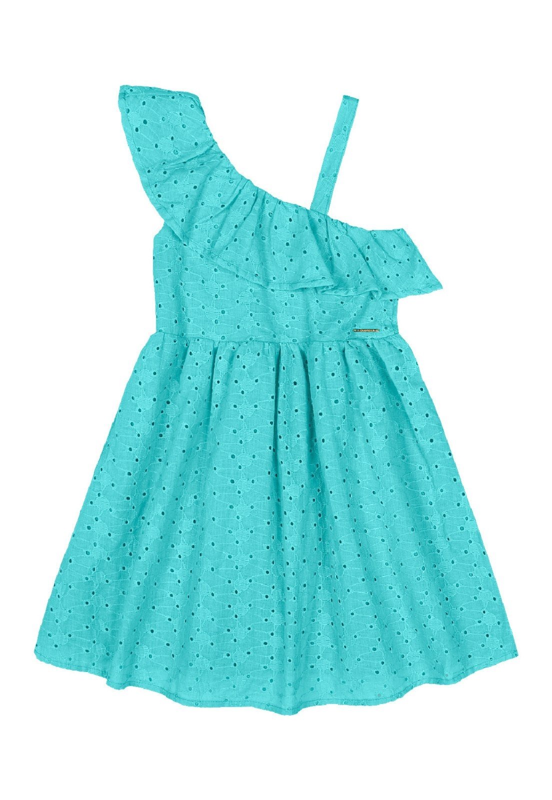 Vista 3 Infantil - Vestido em Laise Babado Quimby rosa Quimby rosa