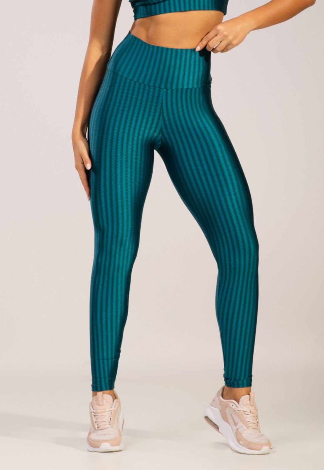 Calça Legging Feminina New Zig 3d Poliamida Azul