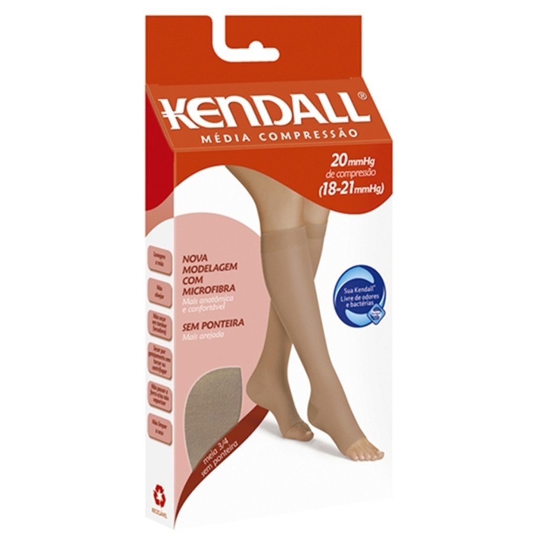 Meia 3/4 Kendall Média Compressão sem Ponteira Amarelo