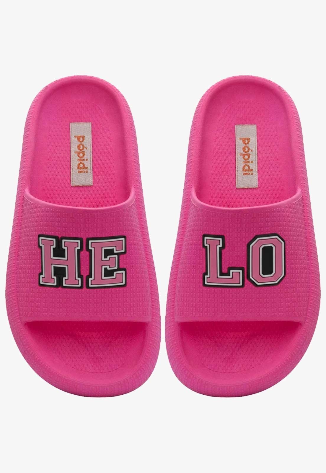 Infantil - Chinelo Pópidi Personalizado HELO Estilo Nuvem Pink