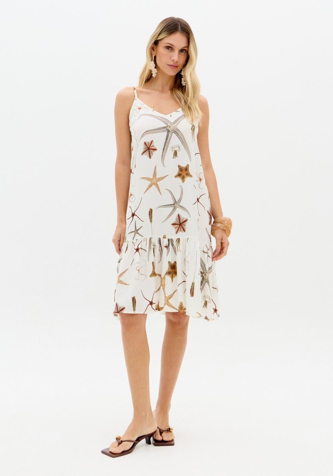 Vestido Curto Estampado De Alças Lança Perfume