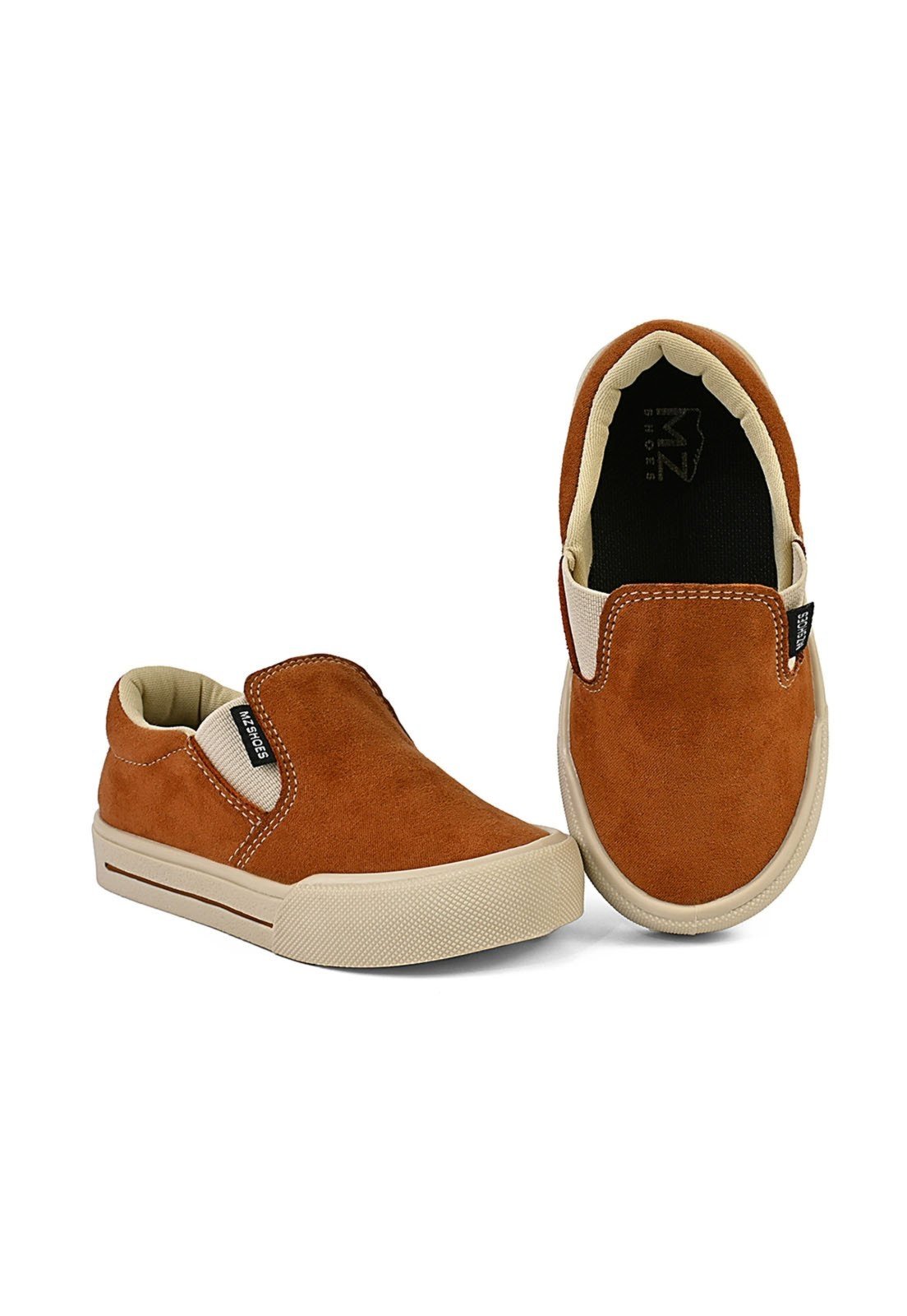 Infantil – Tênis Mocassim Casual Menino Slip On Escolar Caramelo Mzkid