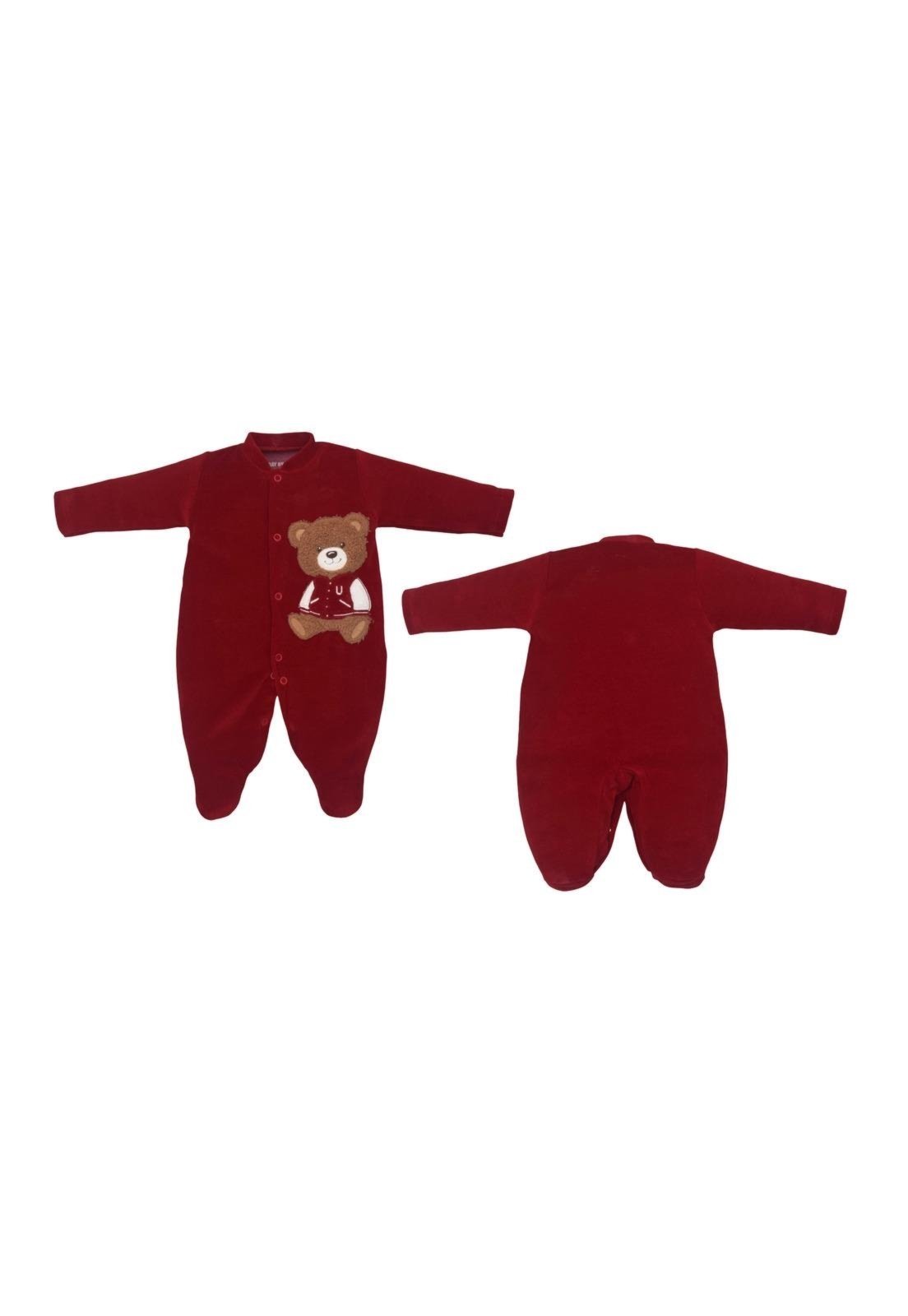 Infantil - Macacão Plush Aveludado Vermelho Menina Upi Uli P Vermelho