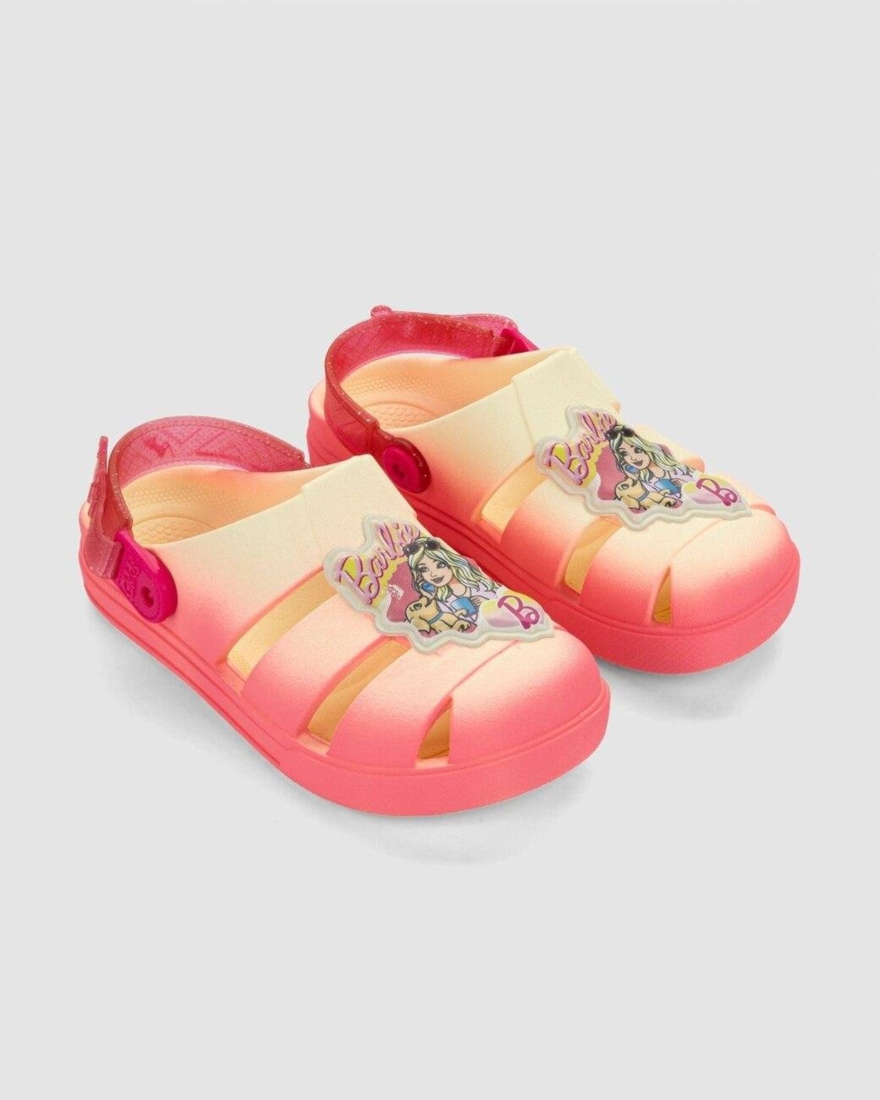 Infantil - Sandália Babuche Grendene Barbie Tiny Glam Bege