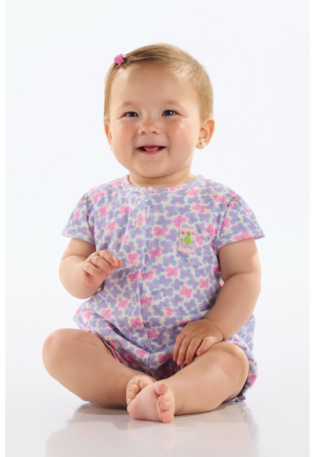 Infantil – Macaquinho Borboletas Menina Up Baby Roxo