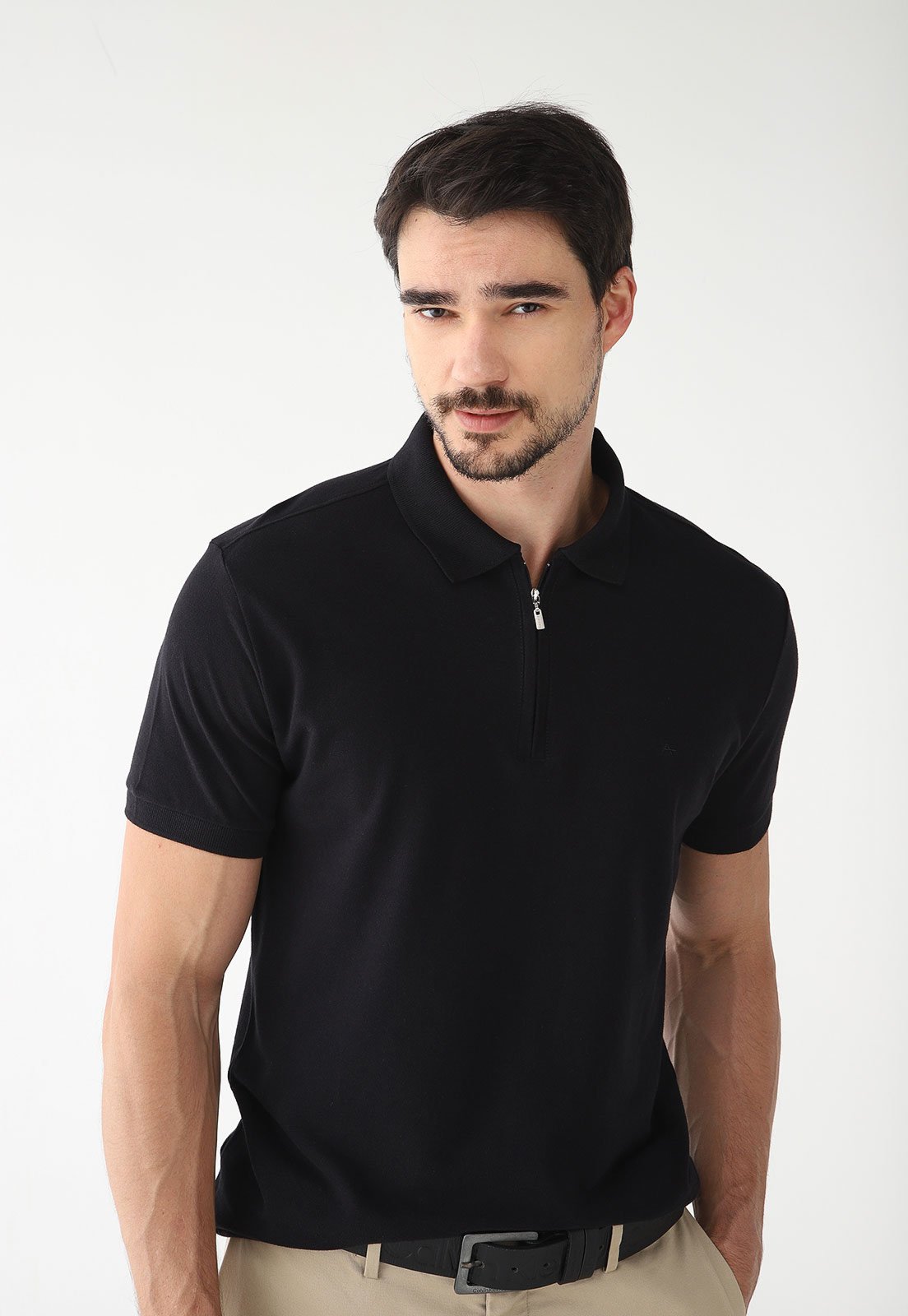 Camisa Polo Aramis Reta Mini Icon Preta