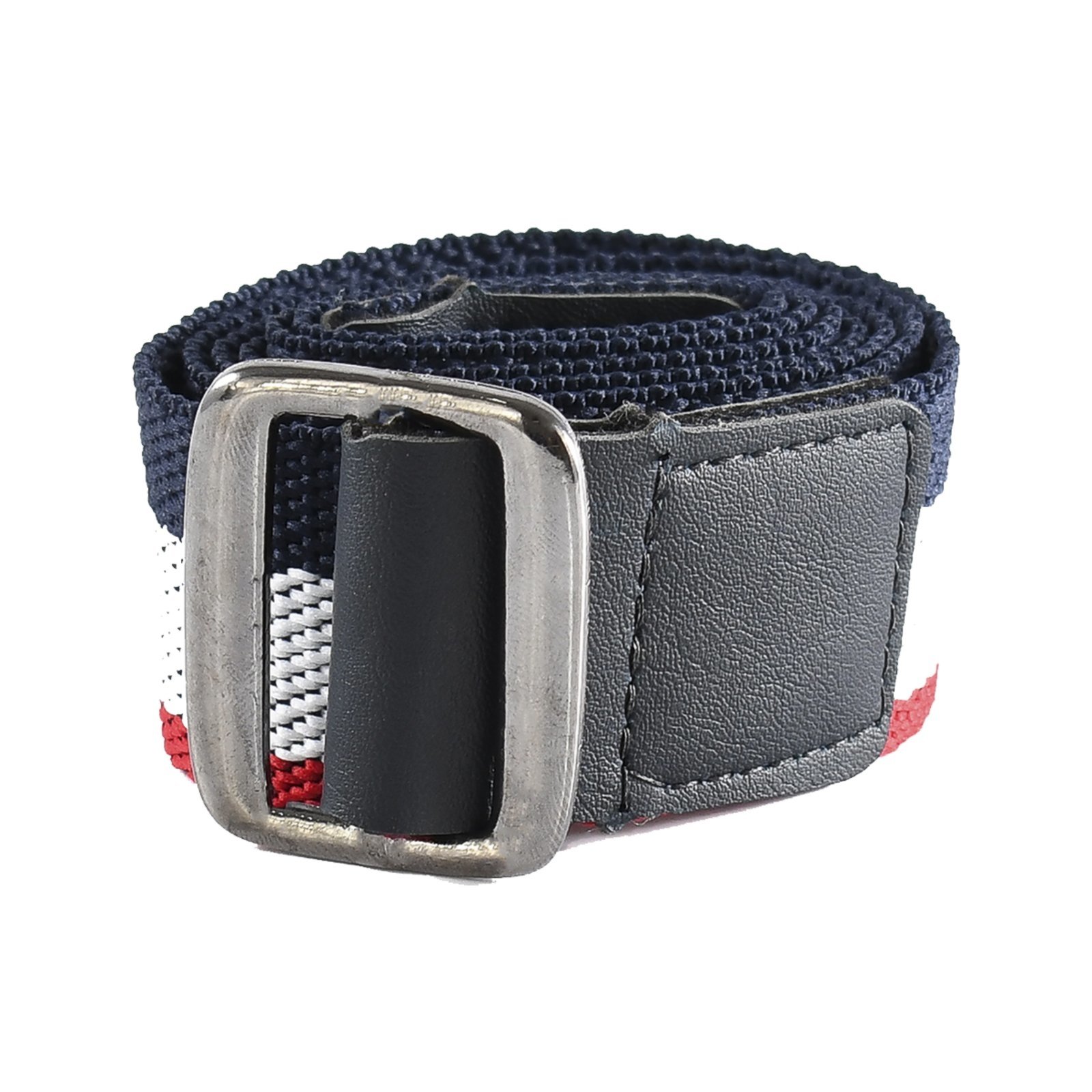 Vista 3 Infantil - Cinto Gorgorão Tecido Masculino Minipasso azul marinho/branco/vermelho Minipasso azul marinho/branco/vermelho