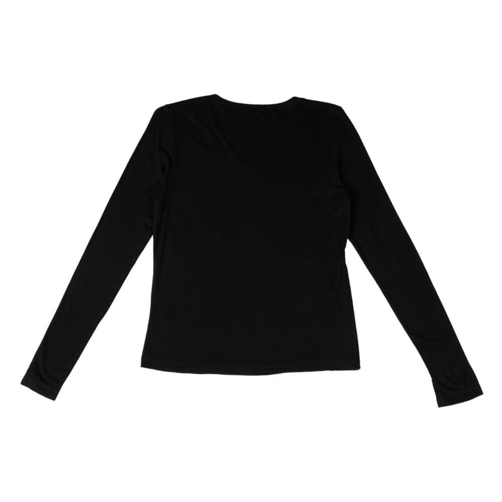 Vista 3 Blusa Feminina Rovitex Básica Manga Longa Lisa Preta preto Rovitex preto