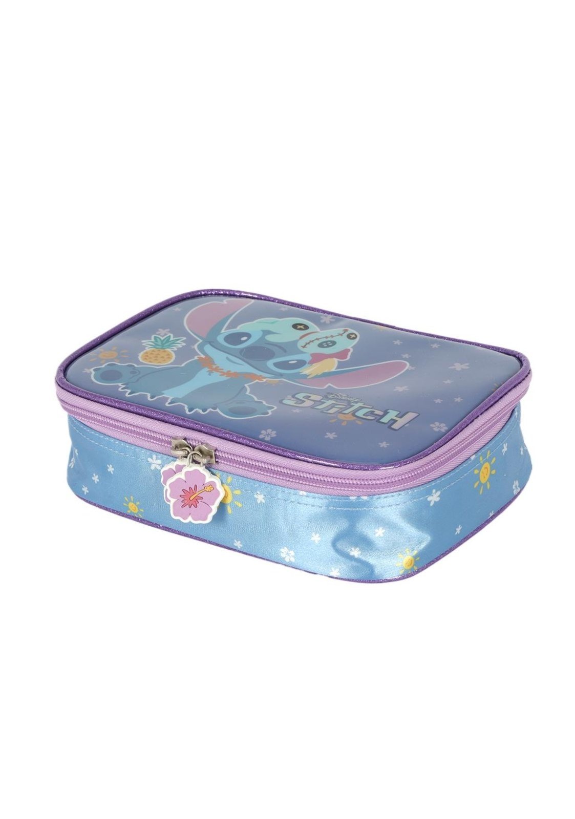 Vista 3 Infantil - Estojo Box Médio 100 pens Ohana Stitch Disney Luxcel verde Luxcel verde