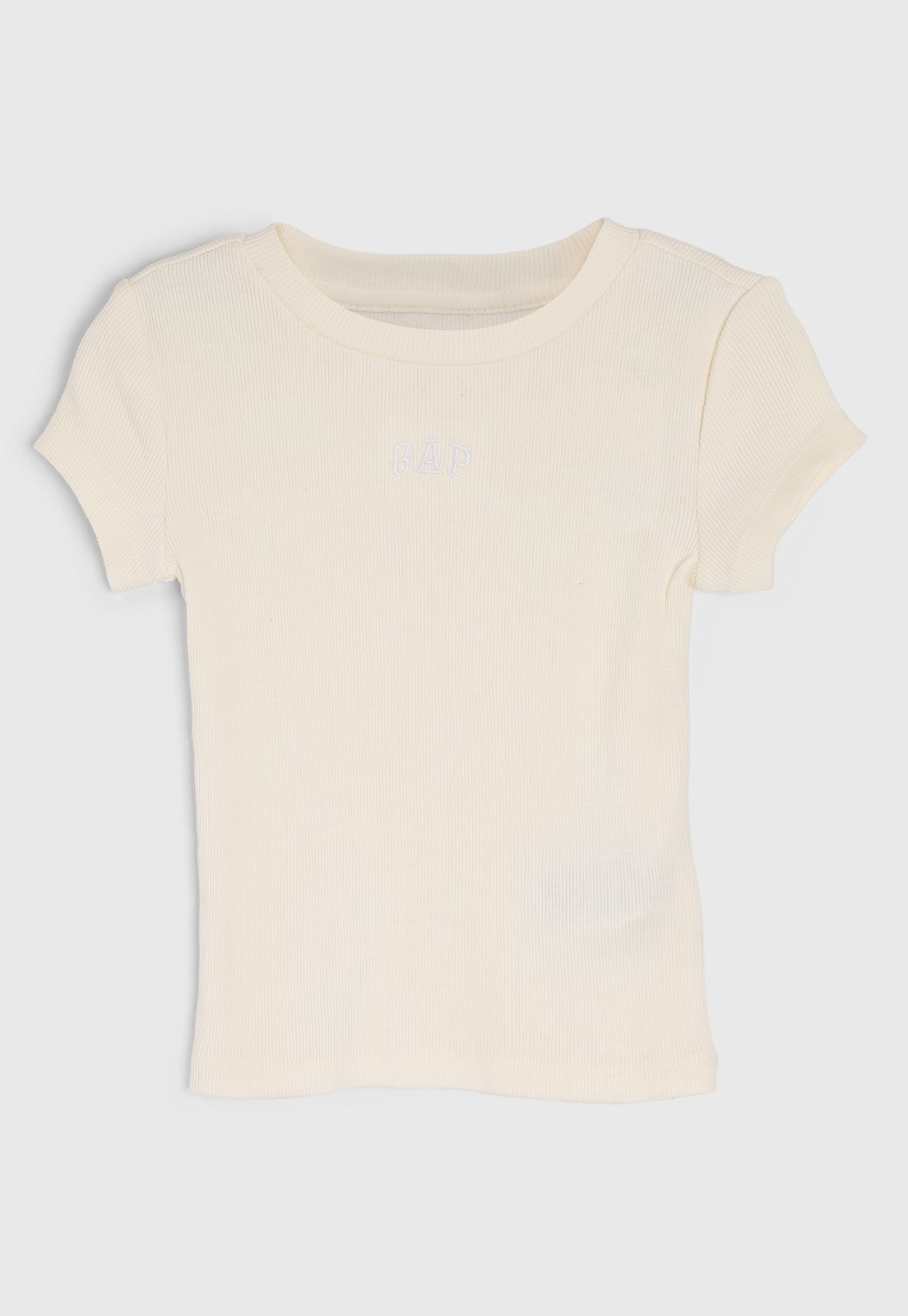 Infantil – Camiseta Manga Curta GAP Canelada Off-White