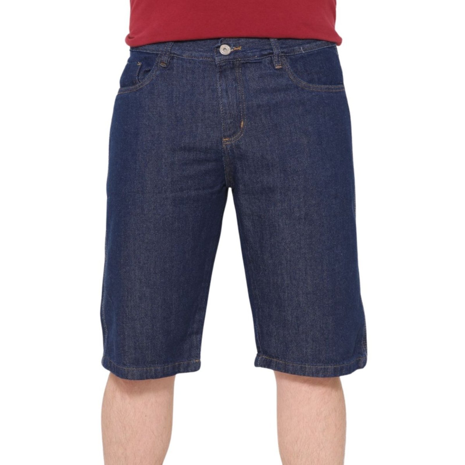 Bermuda Masculina Tradicional Azul Escuro Jeans Loka Zurique