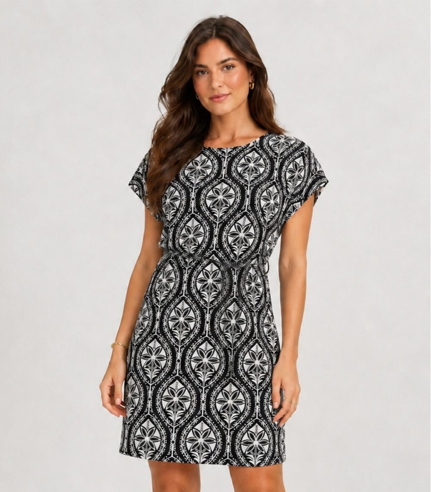 Vestido Curto Em Visco Premiere Infinita Cor Preto