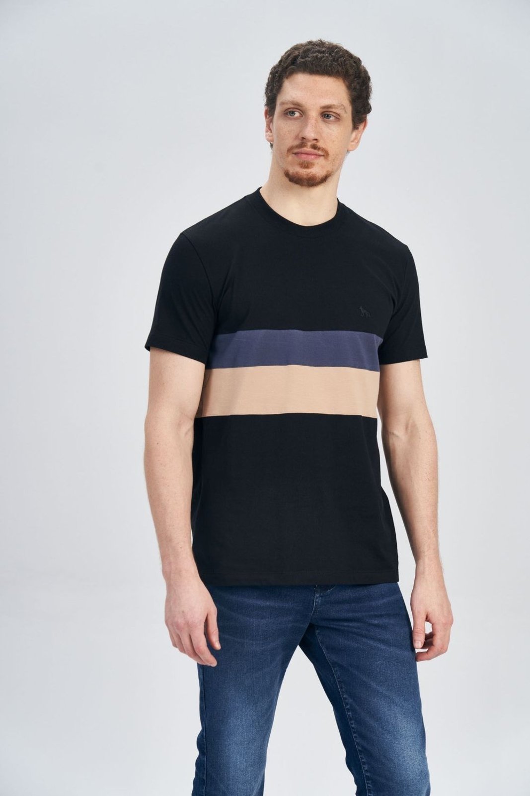 Camiseta Faixa Dupla Masculina Acostamento