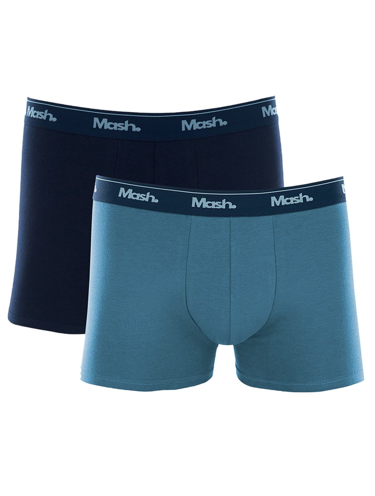 Vista 2 Cueca Mash Boxer Cotton Basic Marinho e Escuro Pack 2UN azul/azul marinho azul MASH azul/azul marinho azul