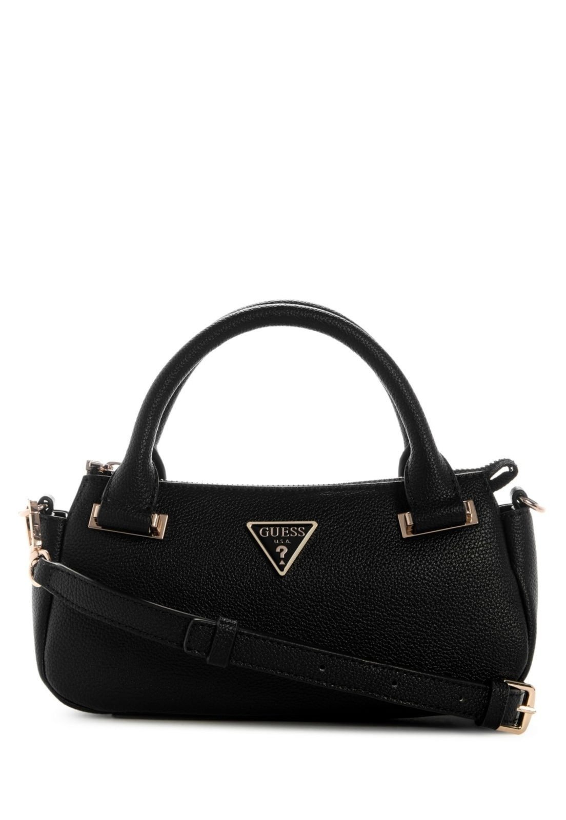 Vista 2 Bolsa Guess Mini Evie I Satchel preto Guess preto