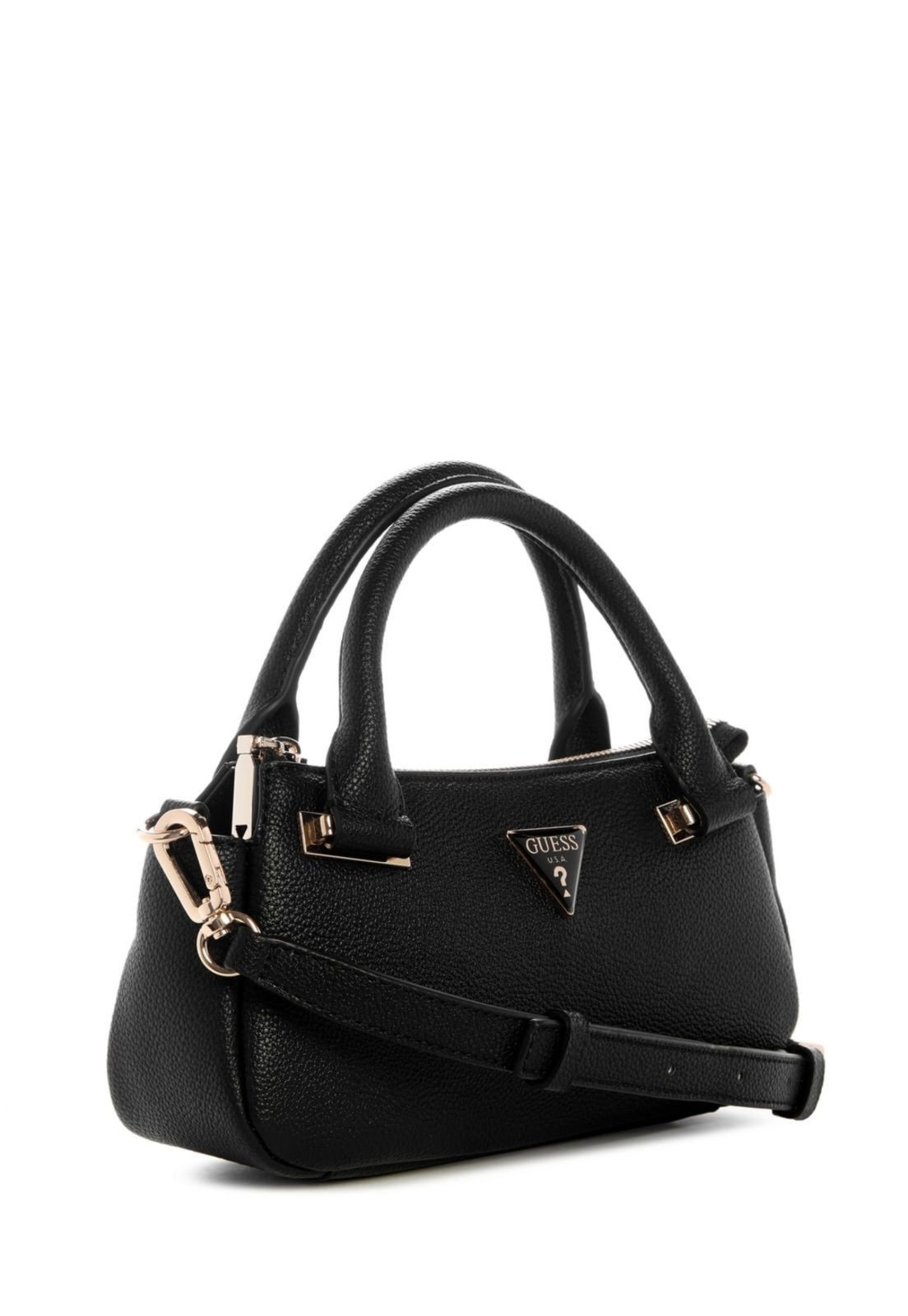 Vista 3 Bolsa Guess Mini Evie I Satchel preto Guess preto