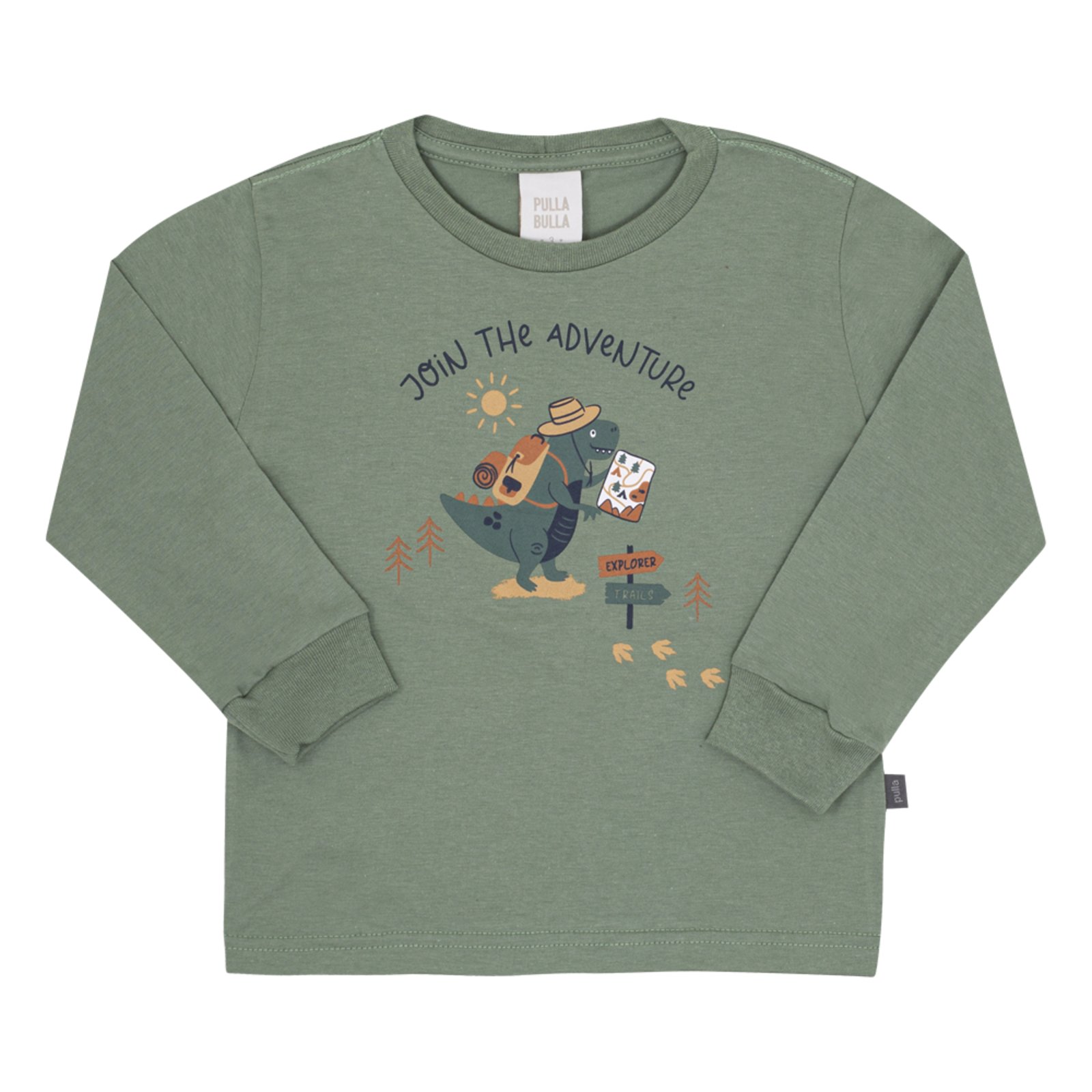 Infantil - Camiseta Menino Verde Primeiros Passos Pulla Bulla - 52756-63