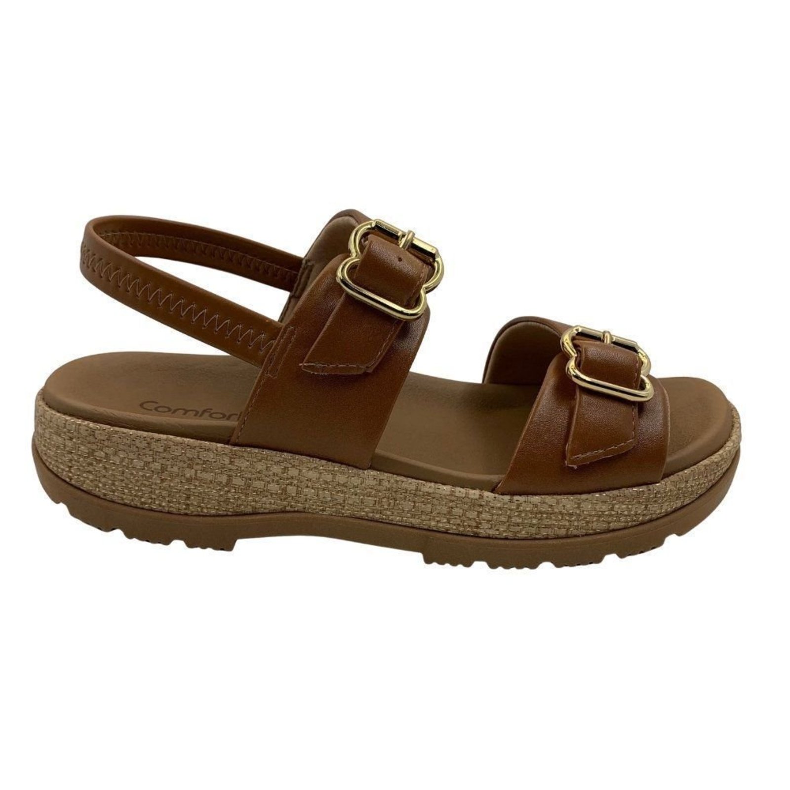 Sandália Papete Comfortflex Calce Fácil Marrom 2644403 - Marrom - Comfortflex