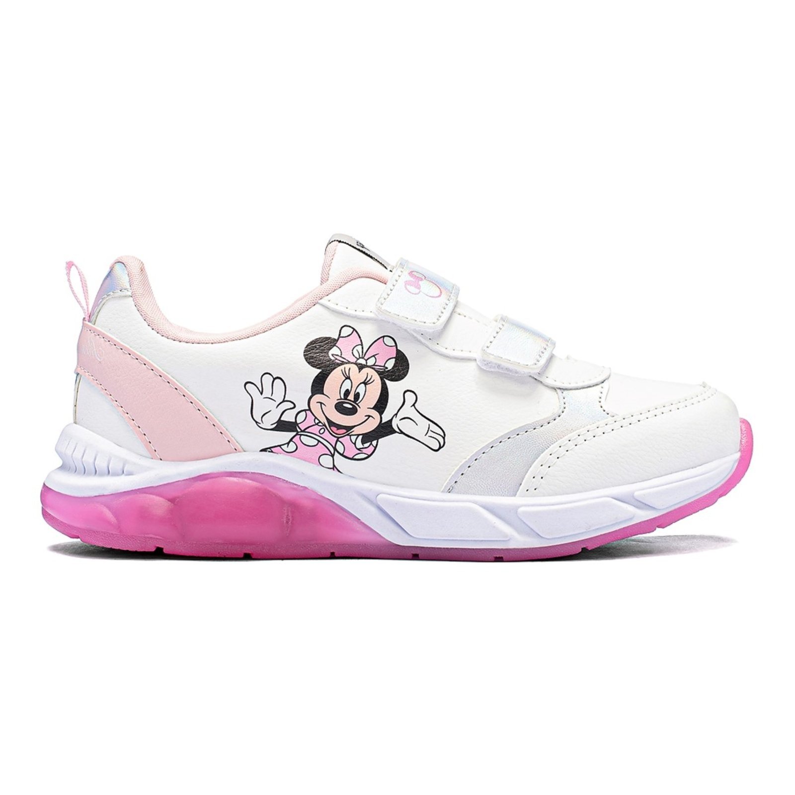 Vista 2 Infantil - Tênis Feminino Disney Minnie com LED Menina Luzinha Feminina Funfy branco Funfy branco