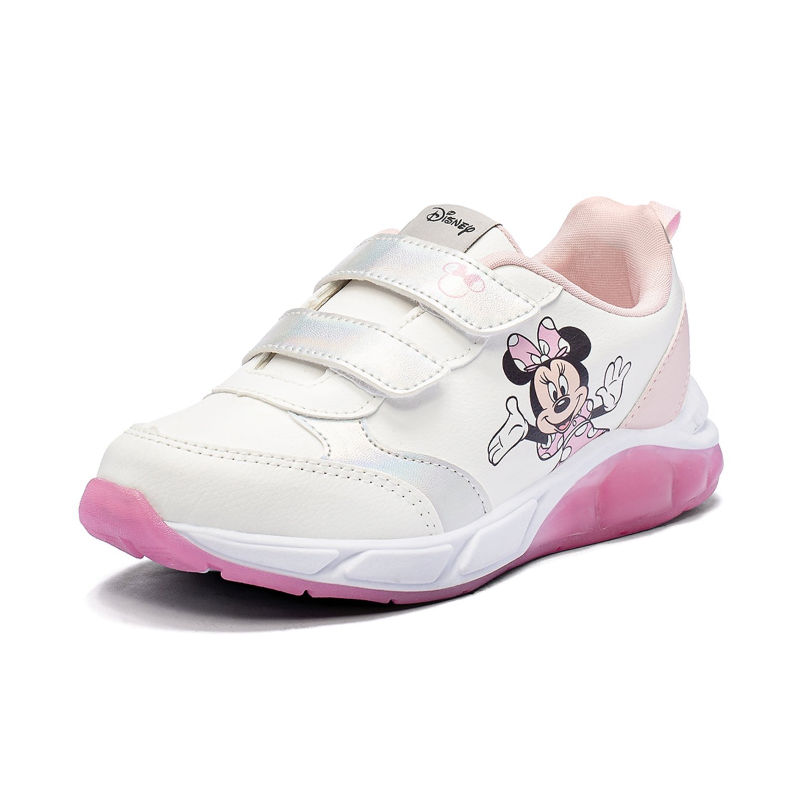Vista 3 Infantil - Tênis Feminino Disney Minnie com LED Menina Luzinha Feminina Funfy branco Funfy branco