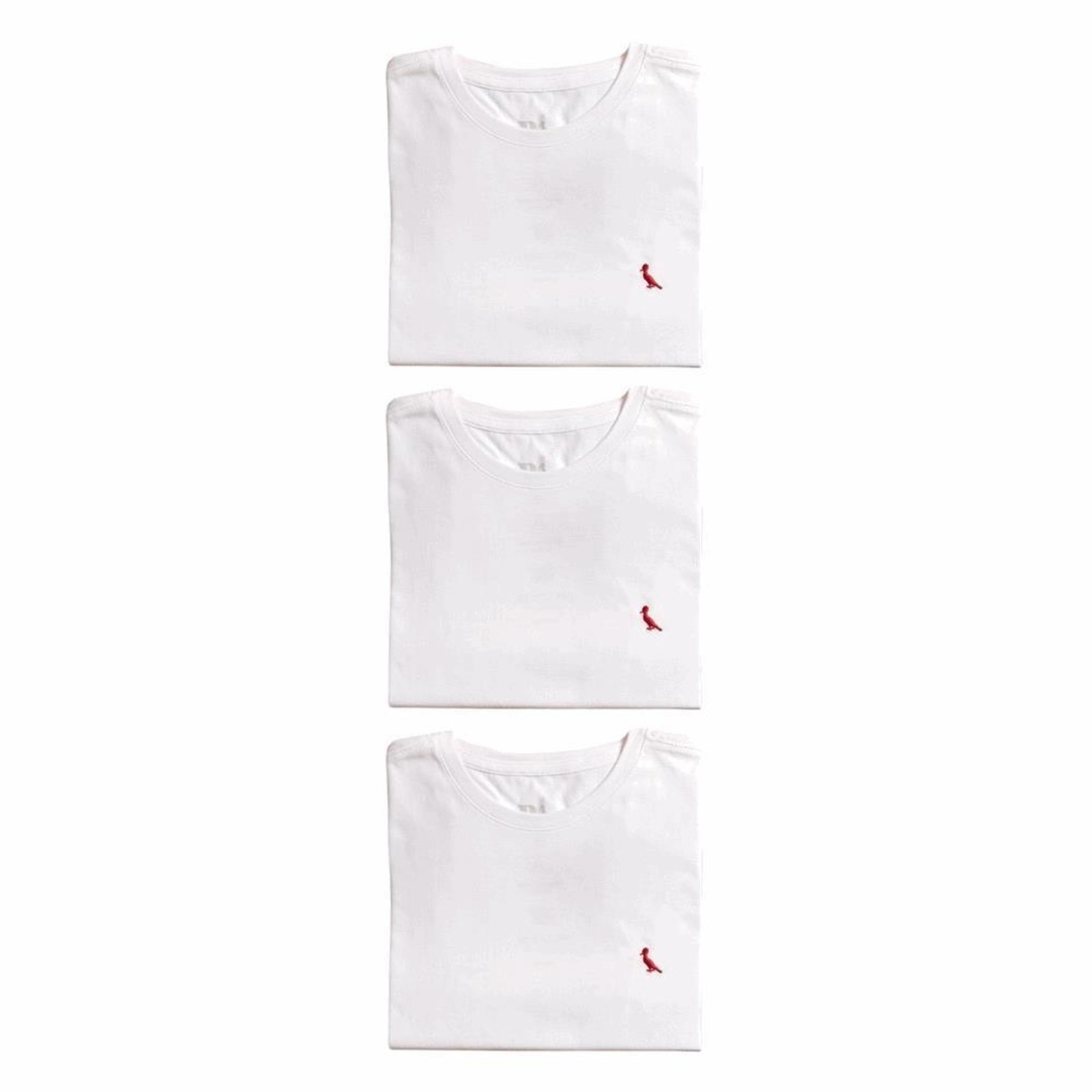 Kit 3 Camisetas Brasa Pica Pau Bordado Reserva Branco