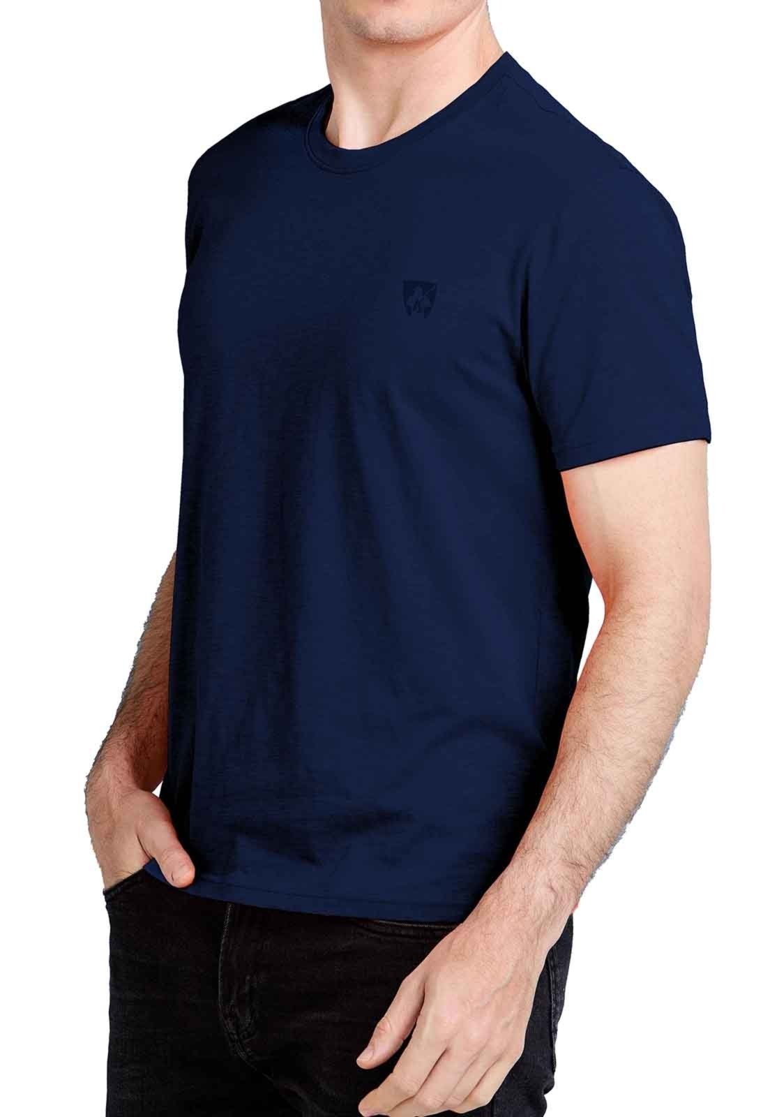 Camiseta Mr.Kitsch Gola Careca Flame Marinho