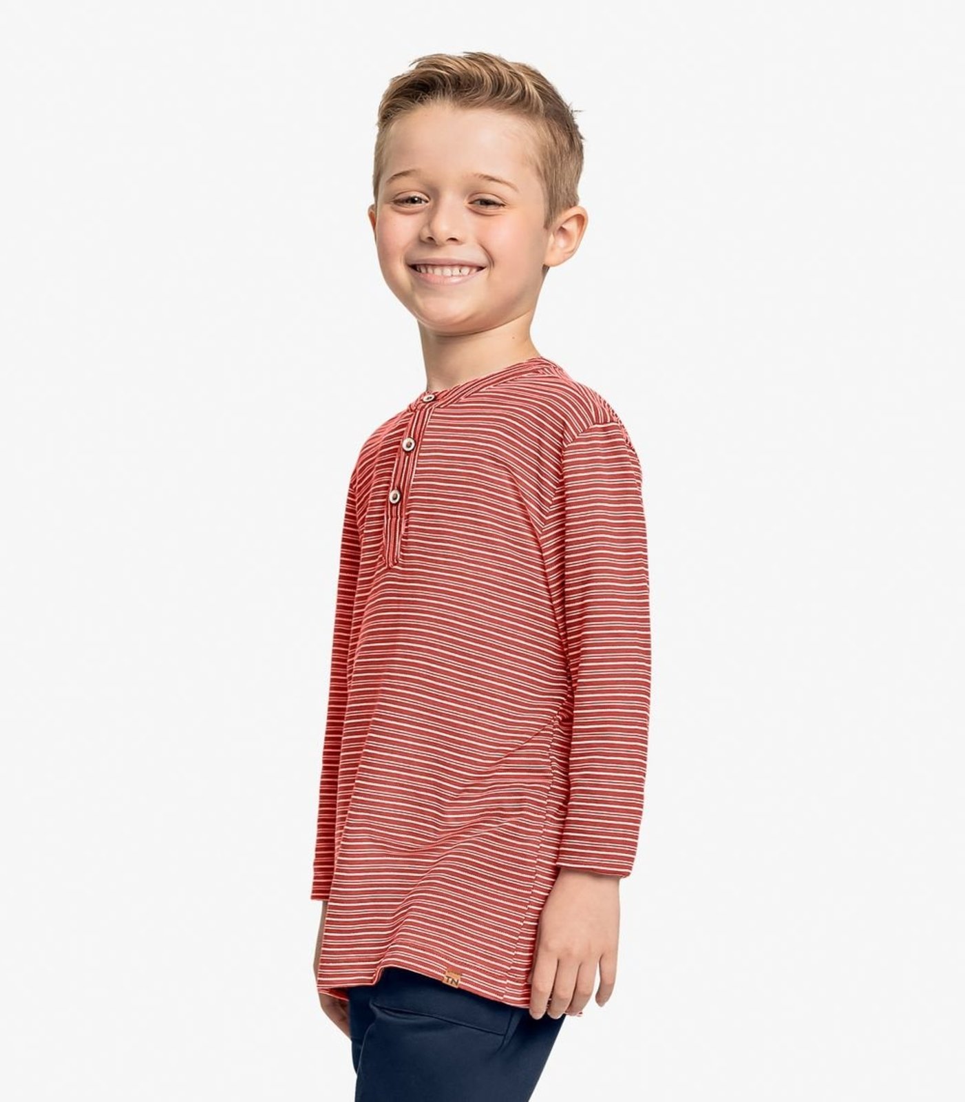 Vista 3 Infantil - Camiseta Menino Manga Longa Trick Nick marrom Trick Nick marrom