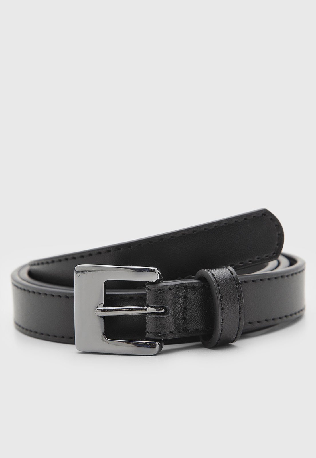 Cinto Feminino Santa Lolla Couro Fivela Metal Preto