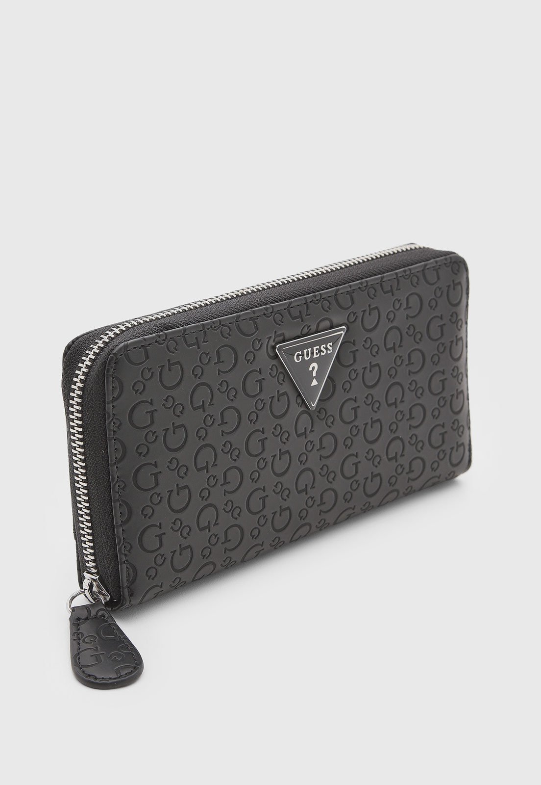 Carteira Feminina Guess Design Retangular Monograma Preta