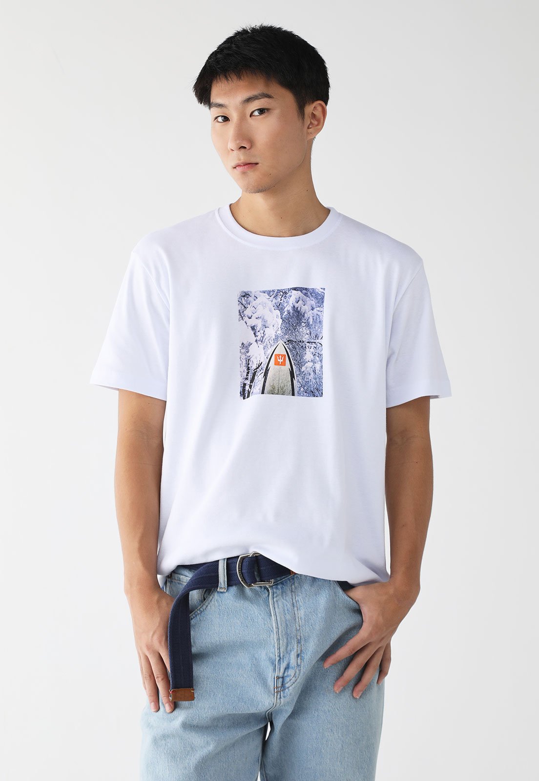 Camiseta Osklen Reta Estampada Branca