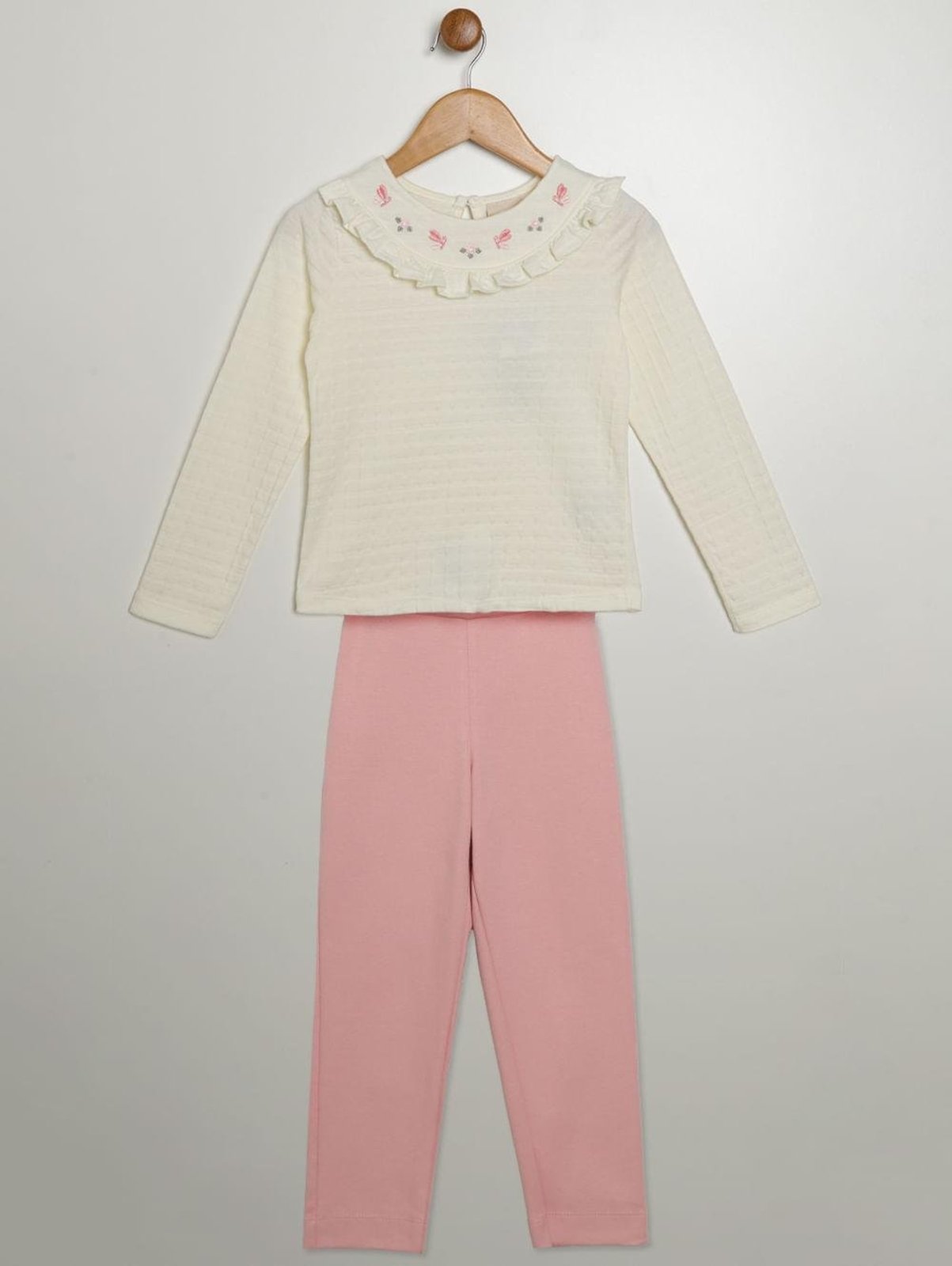 Infantil - Conjunto Longo Para Menina - OFF WHITE