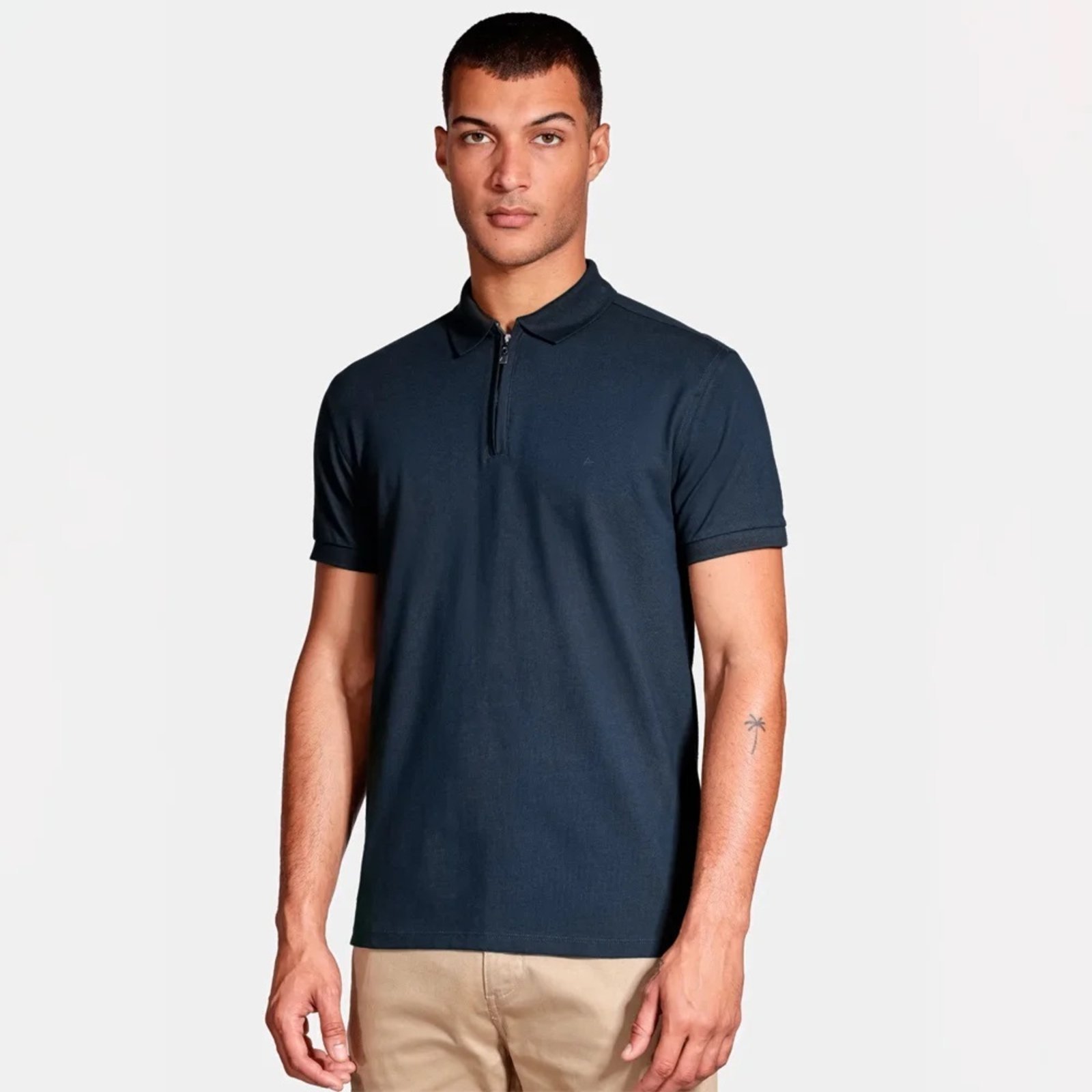 Camisa Polo Aramis Piquet Zip Pr26 Marinho Masculino