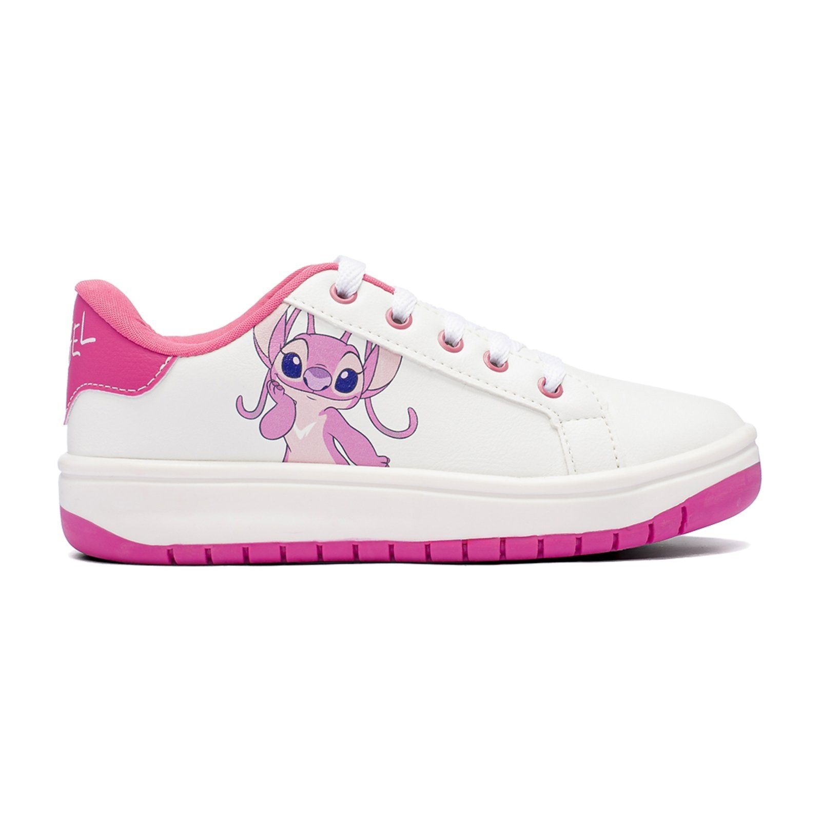 Infantil - Tênis Angel Disney Rosa Solado Antiderrapante Branco