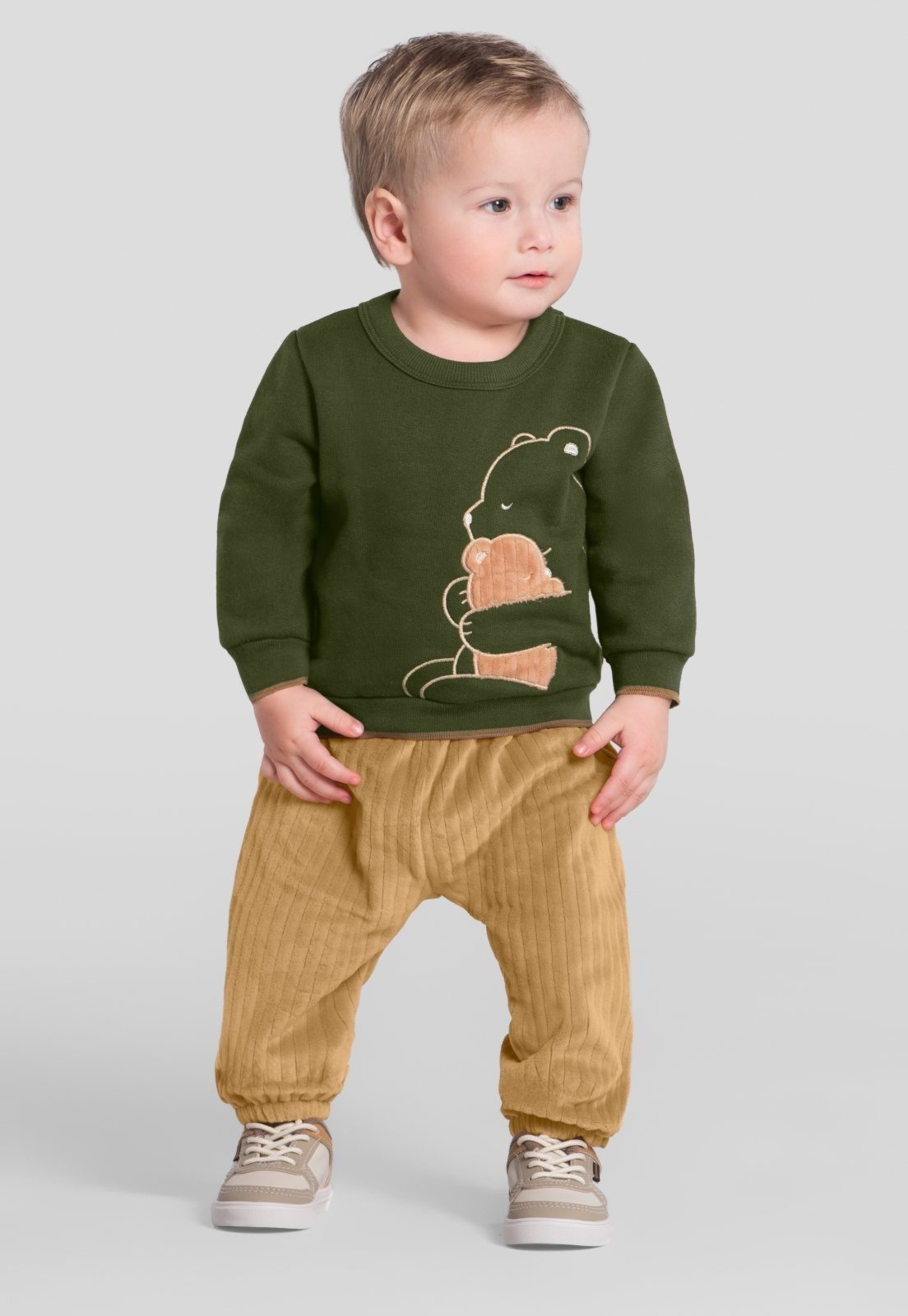 Infantil - Conjunto menino estampa de ursinho Mundi