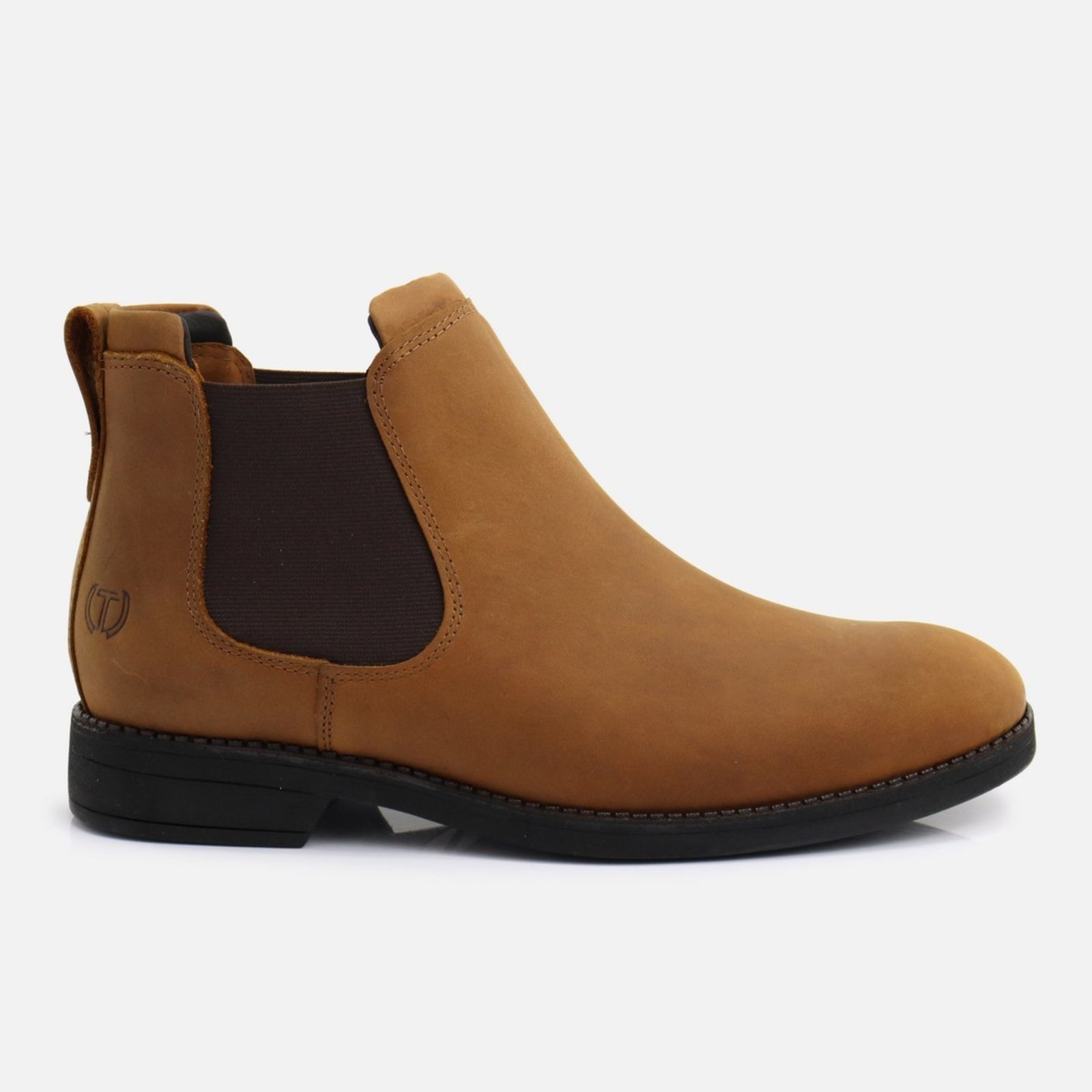 Botina Masculina Couro Legítimo Conforto Extremo Solado Antiderrapante Estilo Premium Durabilidade Máxima Mostarda