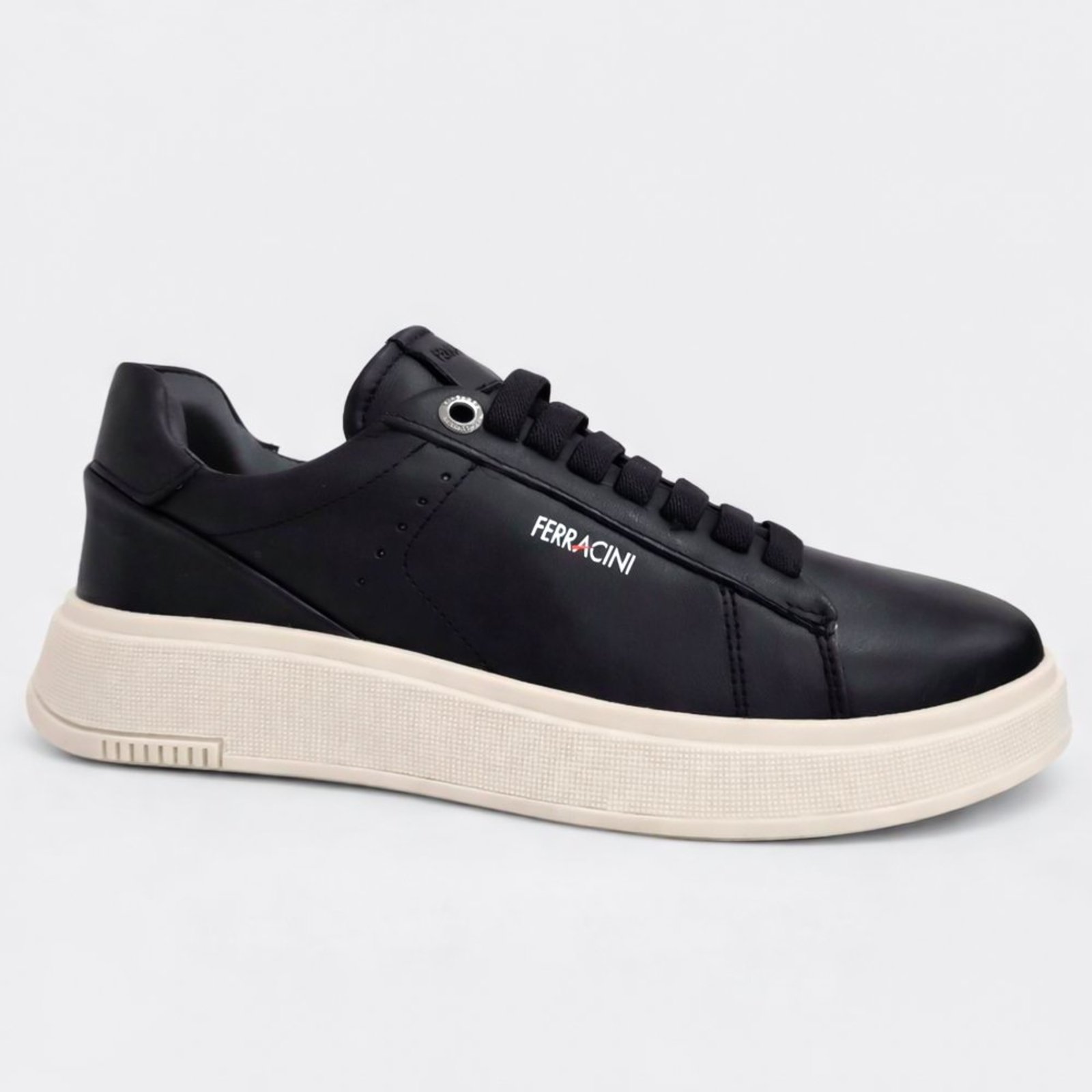 Sapatênis Couro Ferracini Logan 9312 678A Preto Masculino