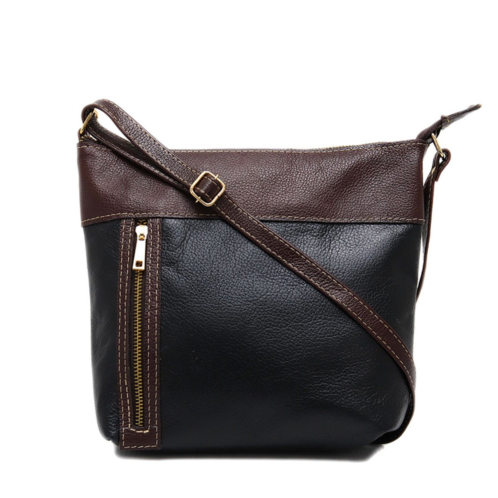 Bolsa SN Couros Capadócia Preto/Marrom
