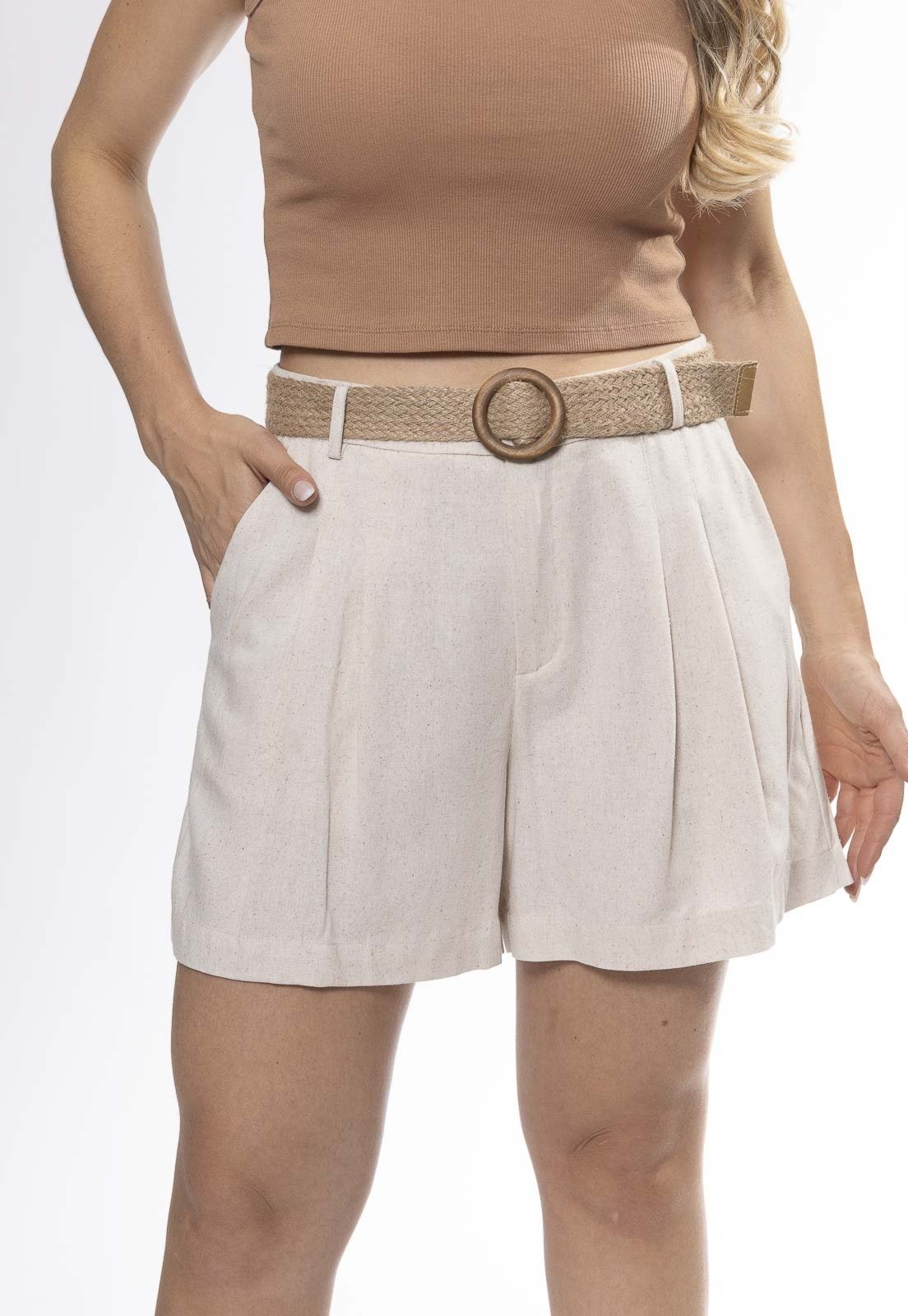 Shorts Linho Feminino Crocker