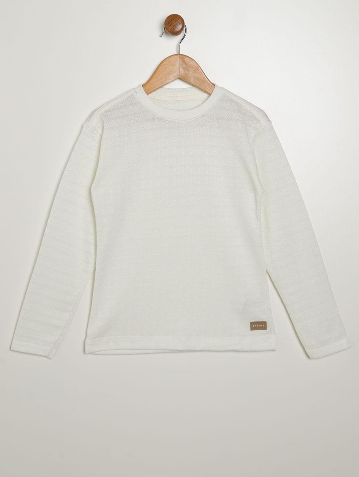 Infantil - Camiseta Tricot Max Para Menino - OFF WHITE