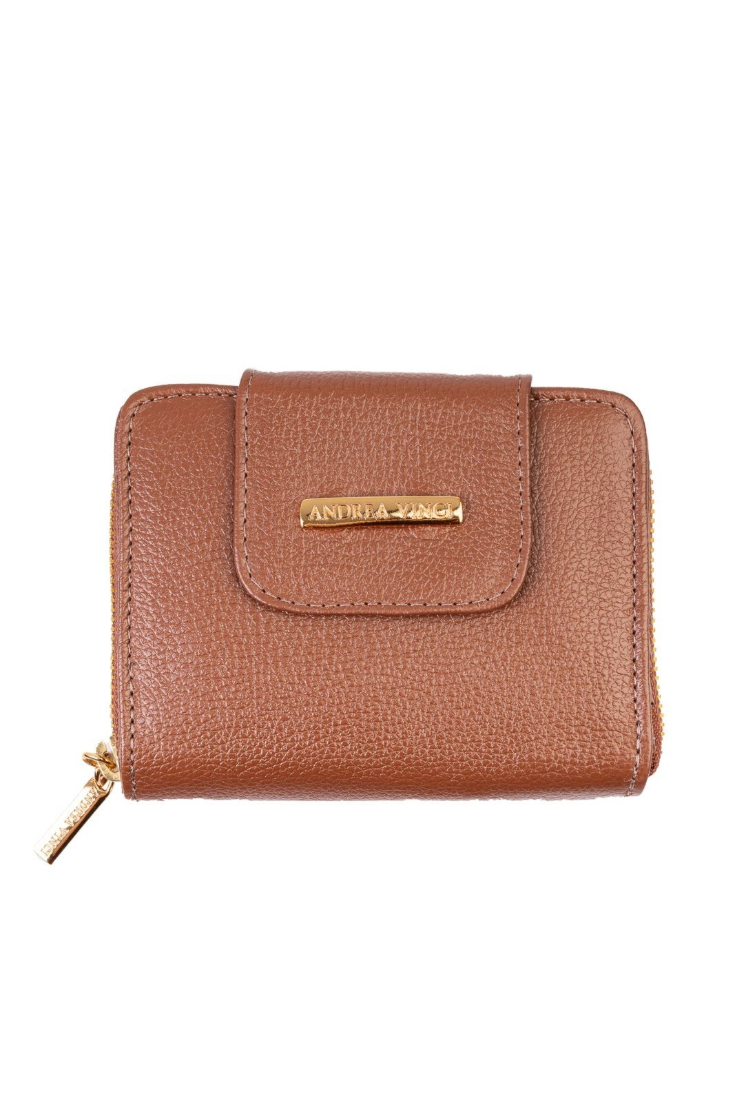 Vista 2 Carteira feminina de couro liso Lolla 10x13cm - Whisky Andrea Vinci preto Andrea Vinci preto