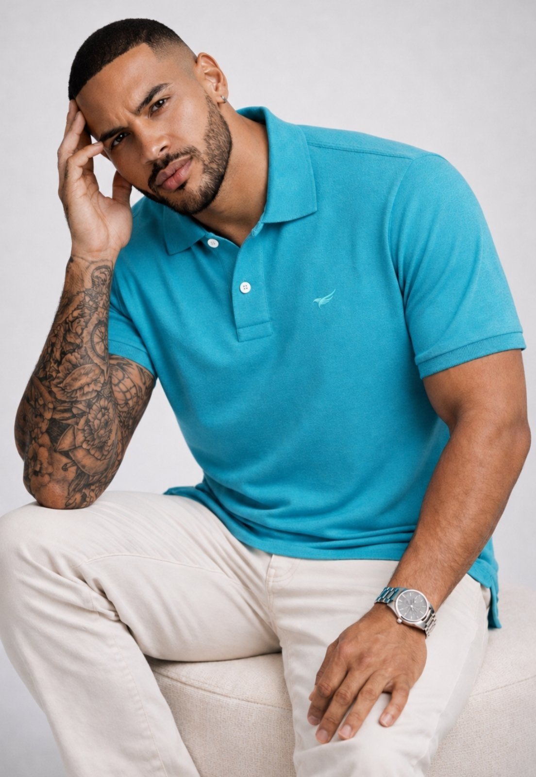 Camisa Polo Masculina Algodão Piquet Daze Modas Verde