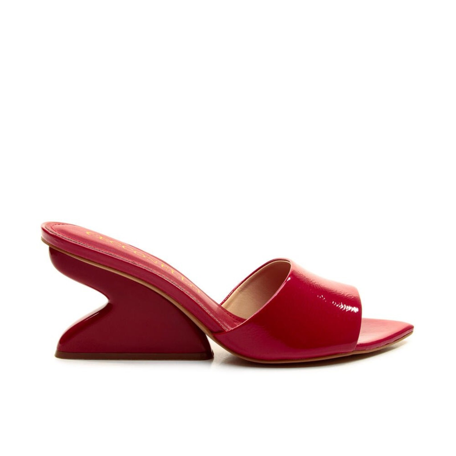 Tamanco Couro Vermelho Salto Médio Cecconello 2555001-35