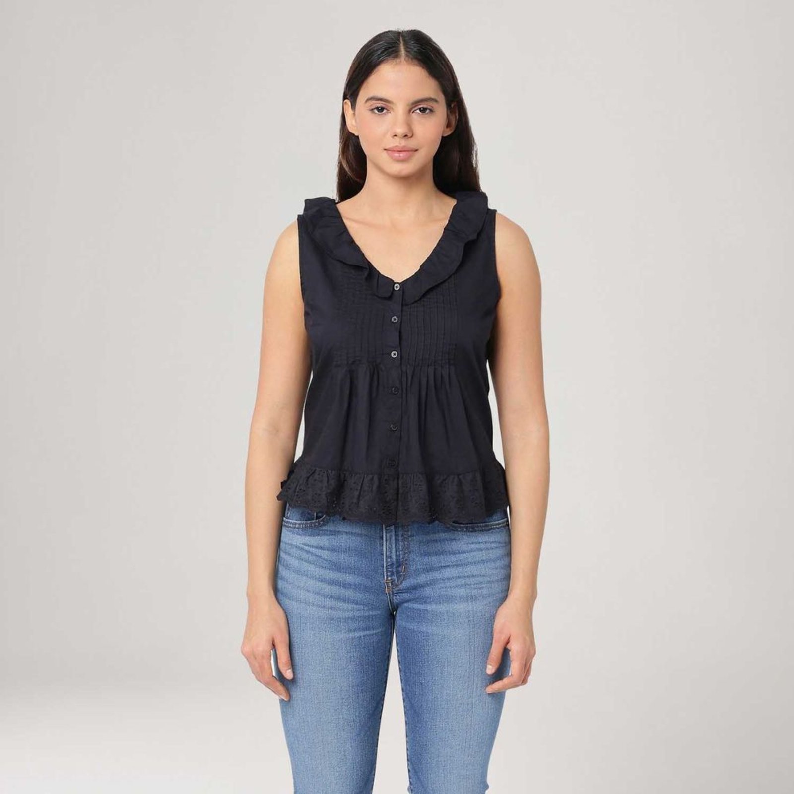 Blusa Levi’s® Fauna Preta Manga Curta