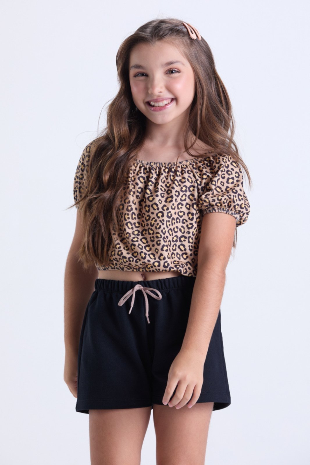Vista 3 Infantil - Conjunto de Verão Menina Oncinha VIDA COSTEIRA rosa VIDA COSTEIRA rosa