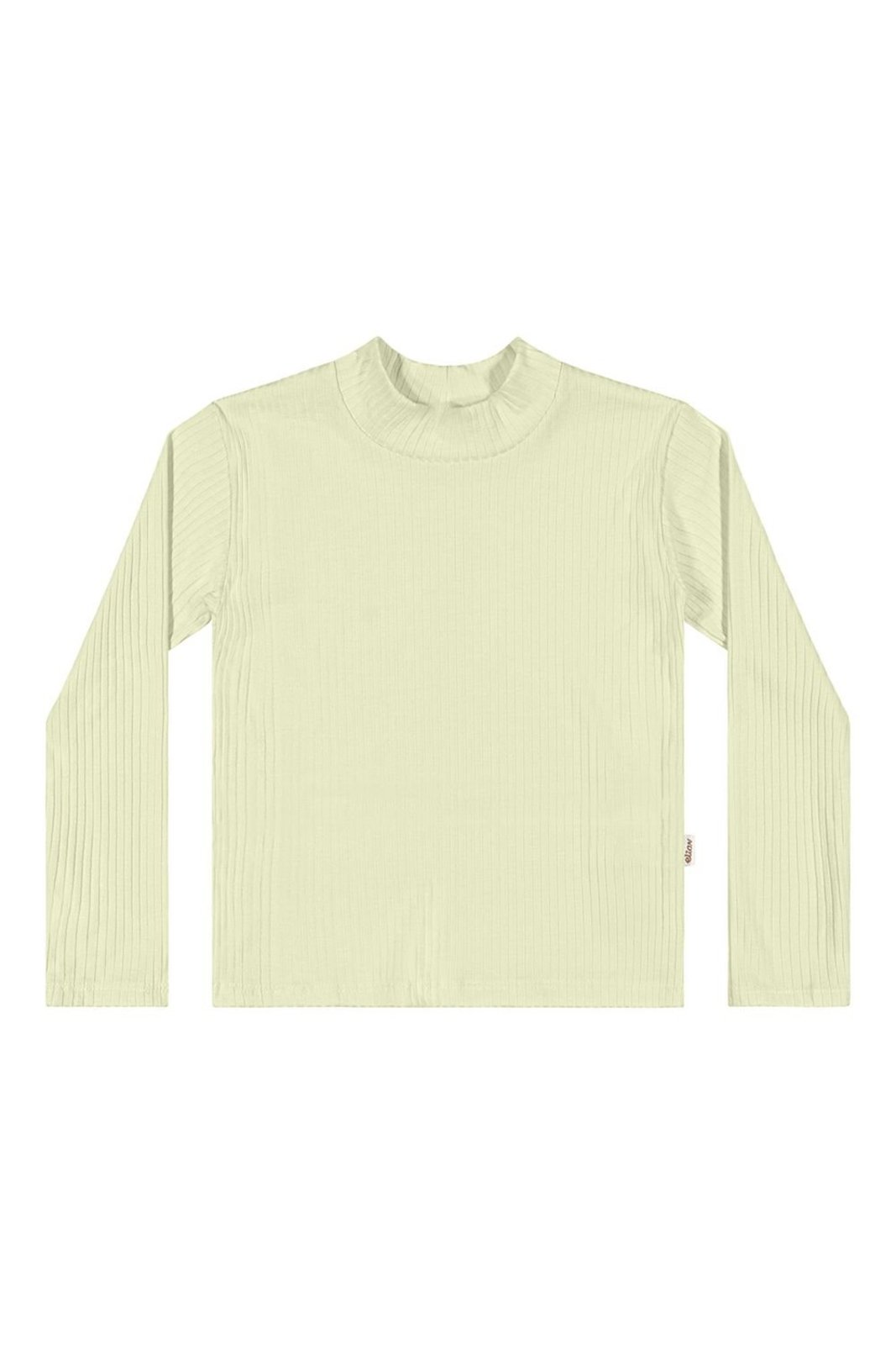 Infantil - Blusa Menina Canelada Gola Alta Elian Verde Claro