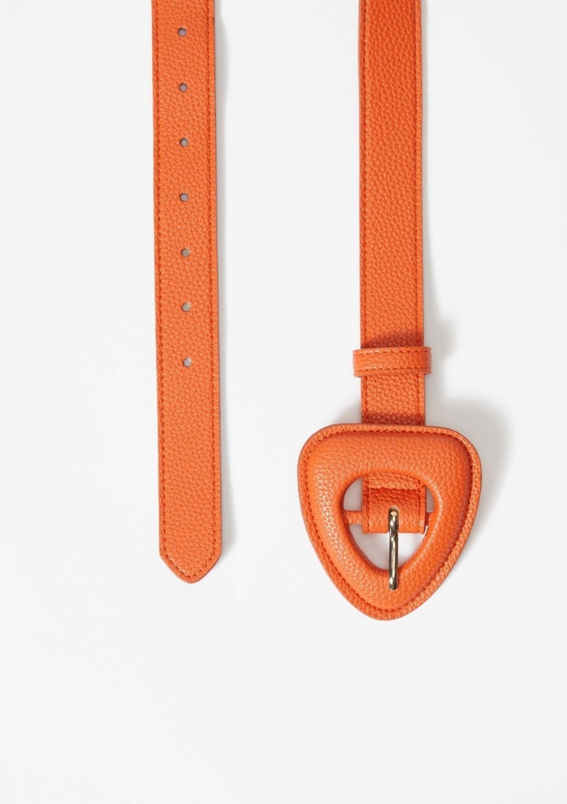 Vista 2 Cinto Feminino Com Fivela Triangular laranja laranja