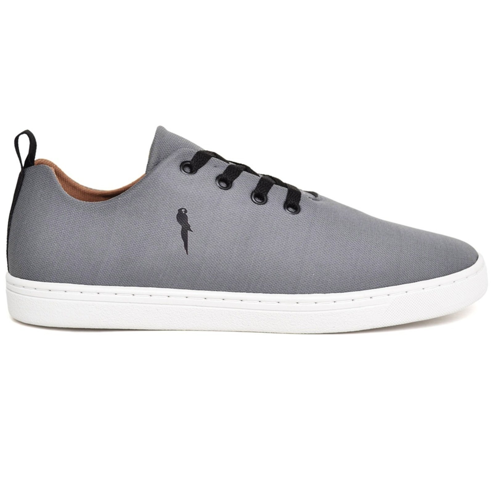 Tênis Masculino Casual Leve e Confortavel em Lona 7720 Cinza