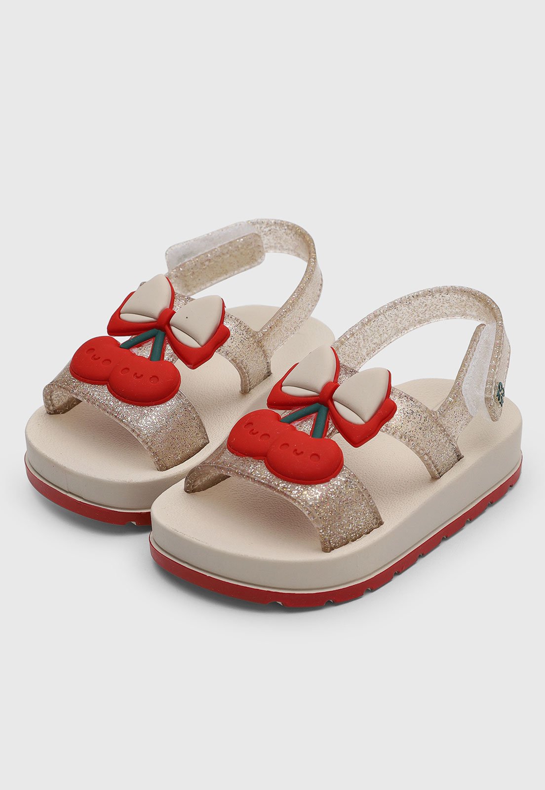 Infantil - Sandália Zaxy Zaxynina Glitter Laço Bege