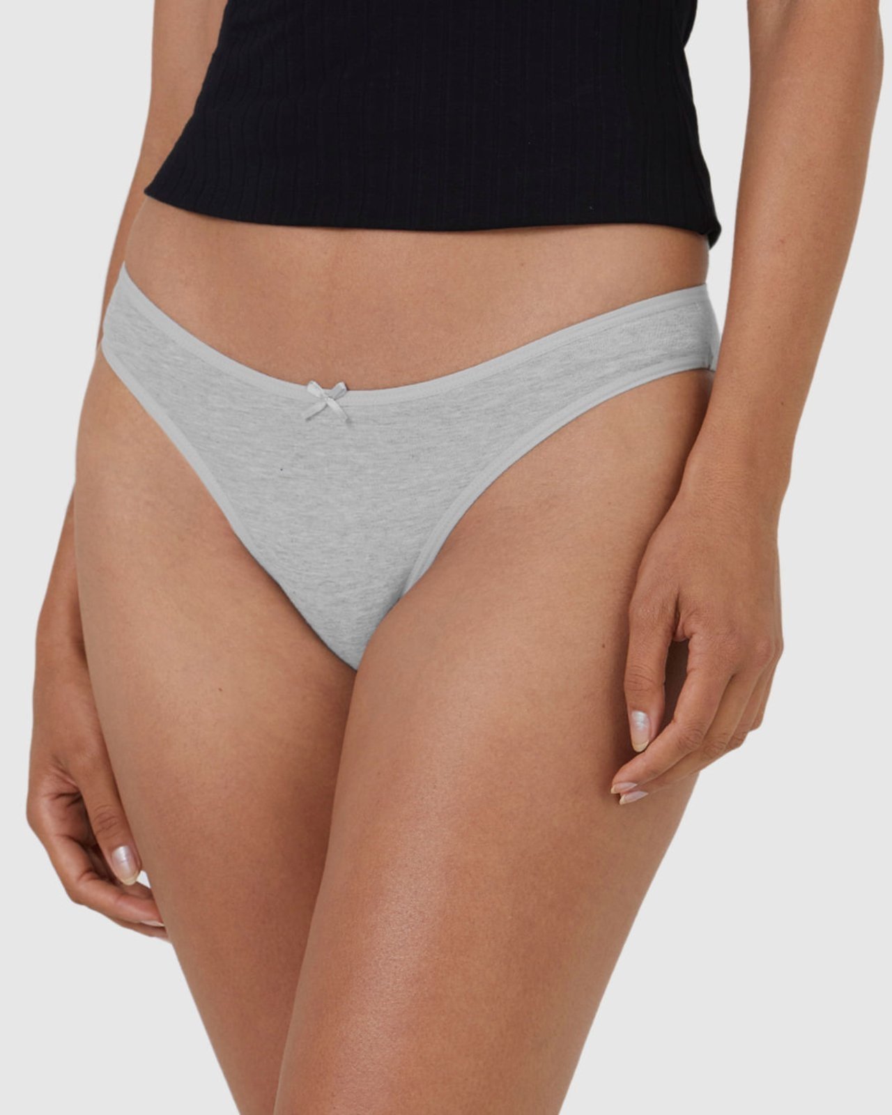 Vista 3 Kit Calcinha Biquíni Em Algodão Com Elastano Malwee branco Malwee branco